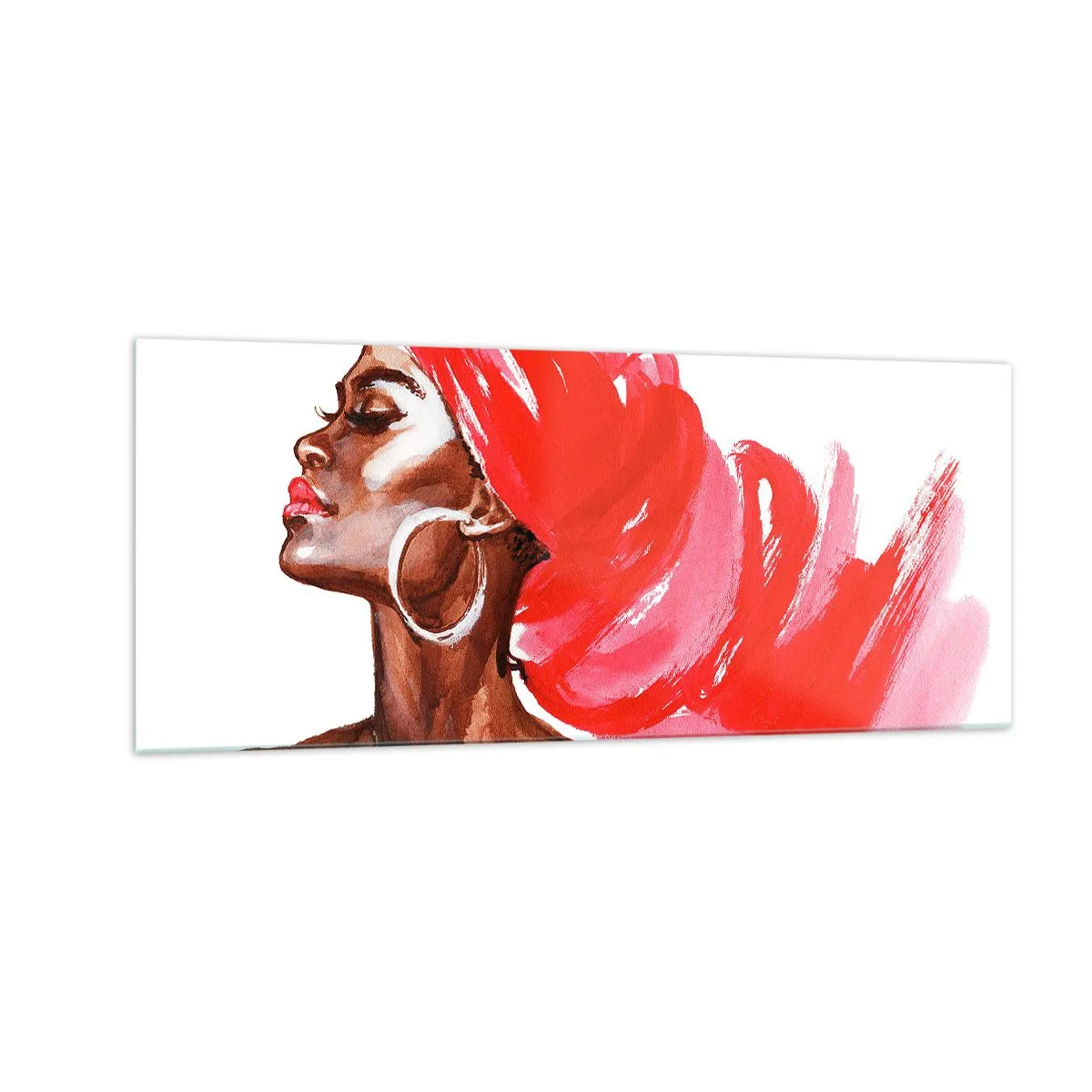 Billede på glas - "Der er en vind, der blæser en mands næsebor op". - 100x40 cm