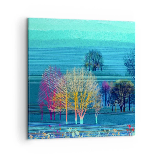 Lærredstryk - Billede på lærred - Et vidtstrakt landskab - 50x50 cm