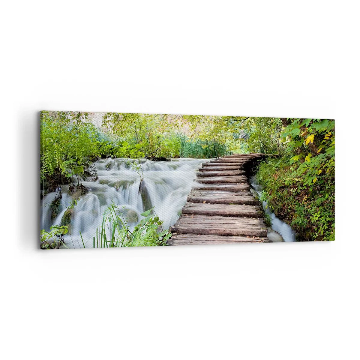 Lærredstryk - Billede på lærred - Overhovedet ikke stille vand - 120x50 cm