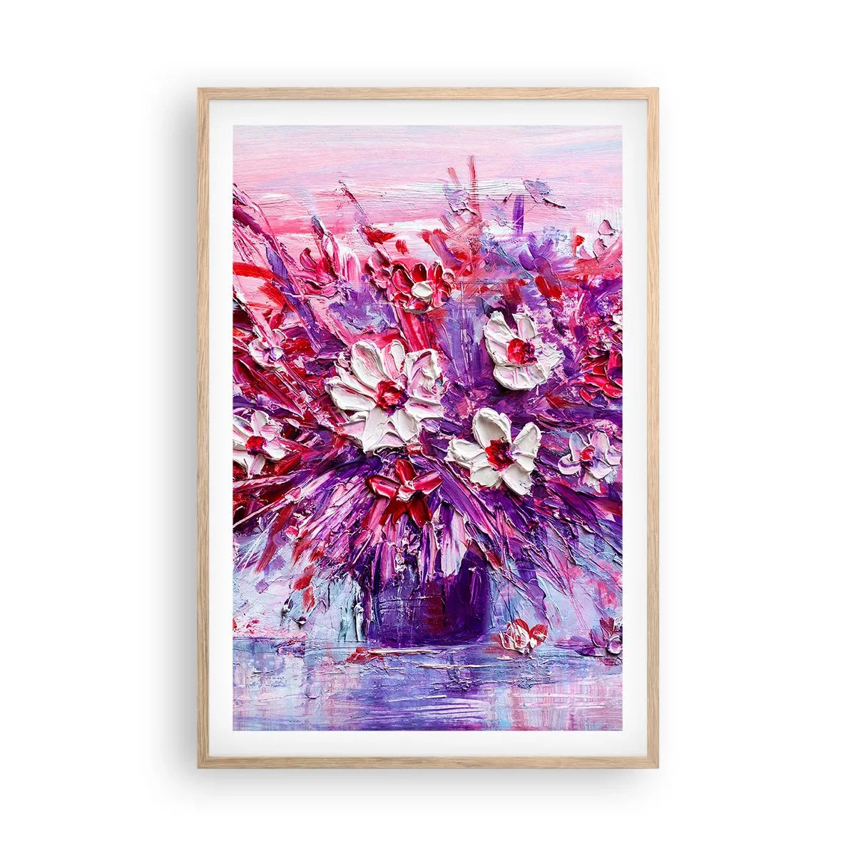 Plakat i ramme af lyst egetræ - Uskyld og lidenskab  - 61x91 cm