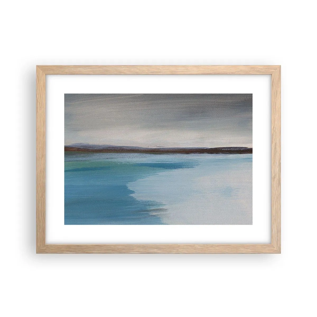 Plakat i ramme af lyst egetræ - Horisontalt landskab - 40x30 cm