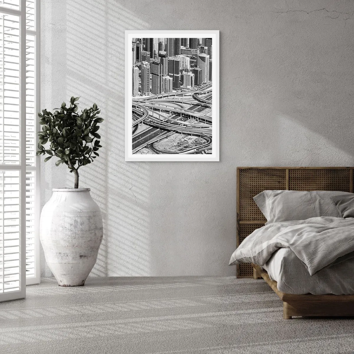 Plakat i hvid ramme - Dubai - den umulige by - 70x100 cm