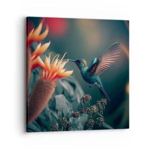 Lærredstryk - Billede på lærred - Et virkelig farverigt liv - 30x30 cm