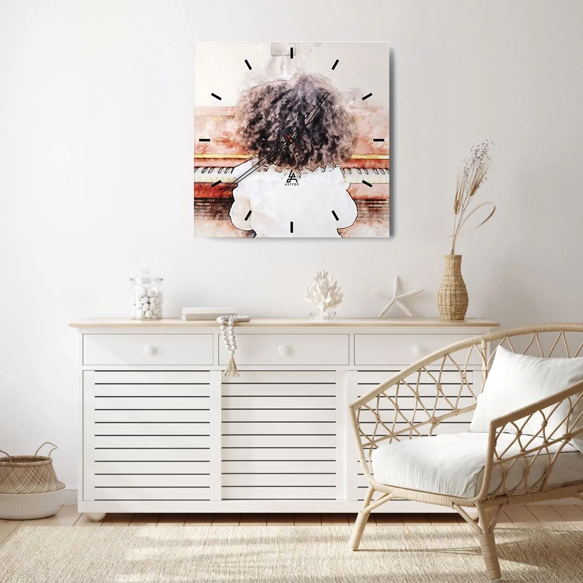 Vægur, Uret - i et ny verden - 40x40 cm