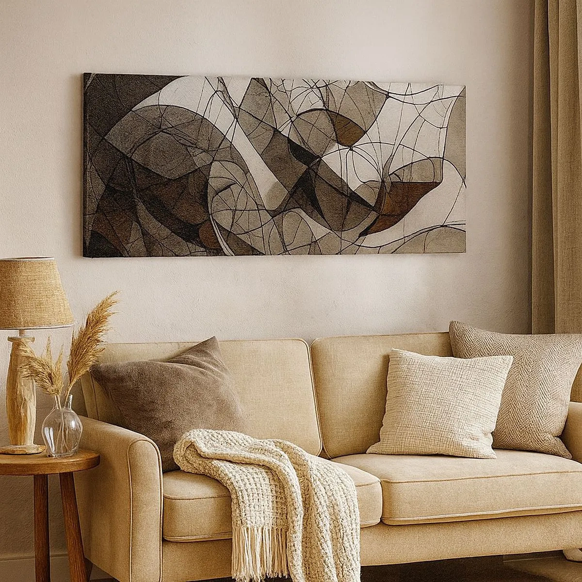 Lærredstryk - Billede på lærred - Cirkulation af jordens farver - 100x40 cm