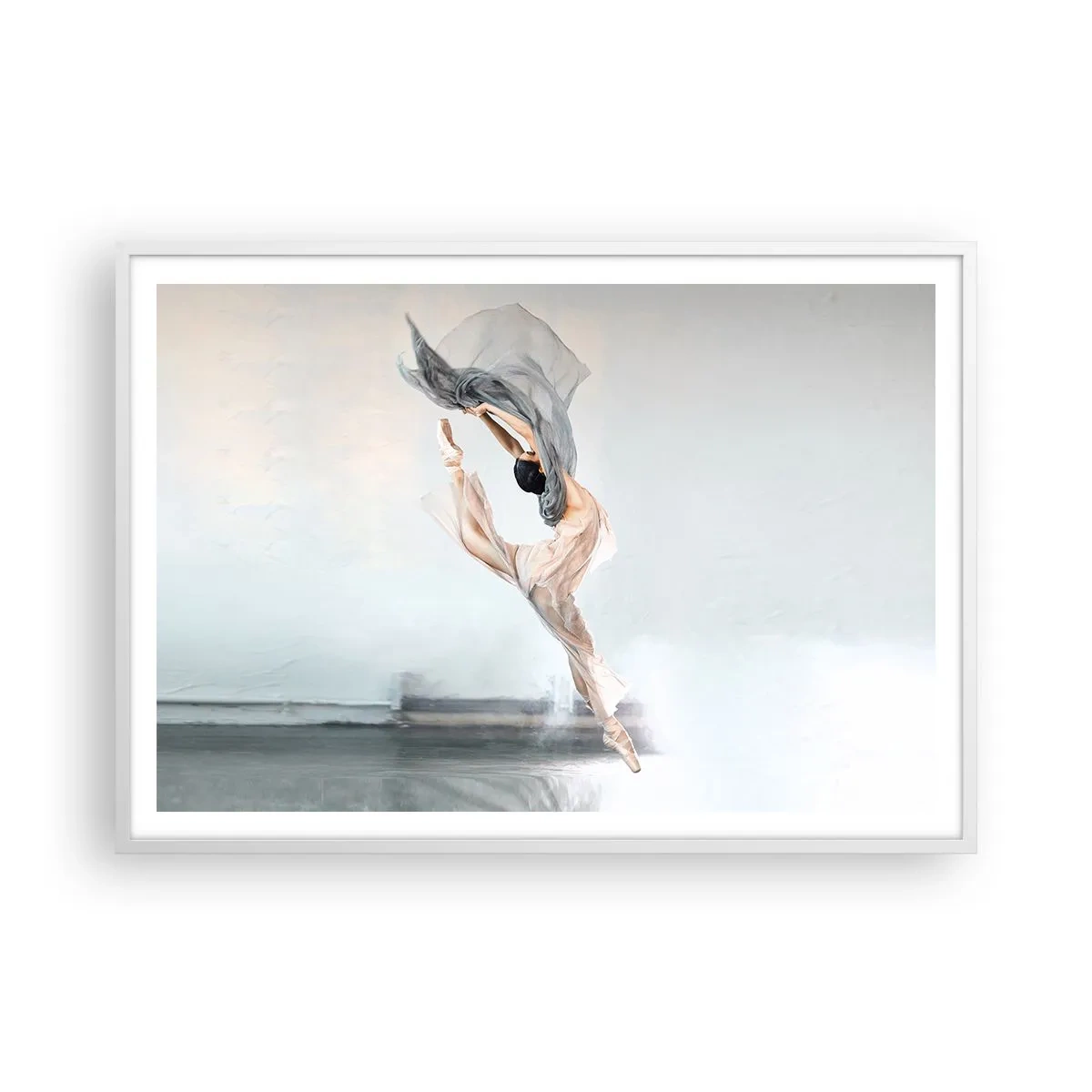 Plakat i hvid ramme - I dansende henrykkelse - 100x70 cm