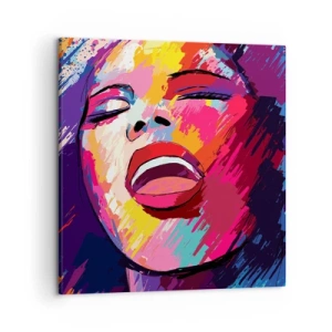 Lærredstryk - Billede på lærred - Syng hele livet - 50x50 cm