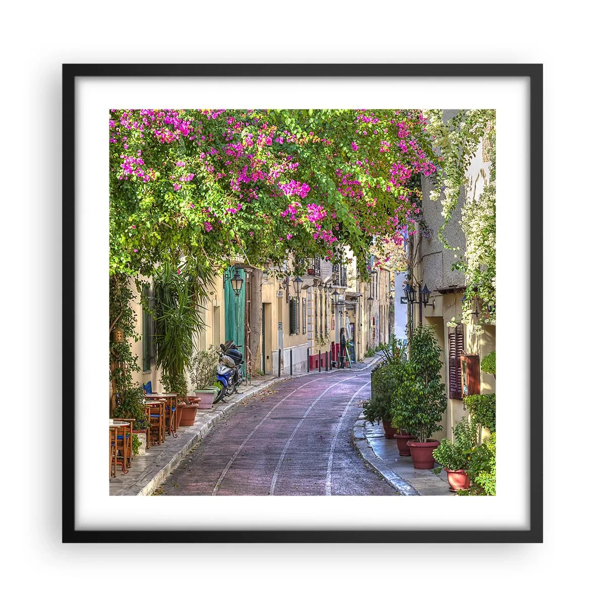 Plakat i sort ramme - En blomstrende gyde - 50x50 cm