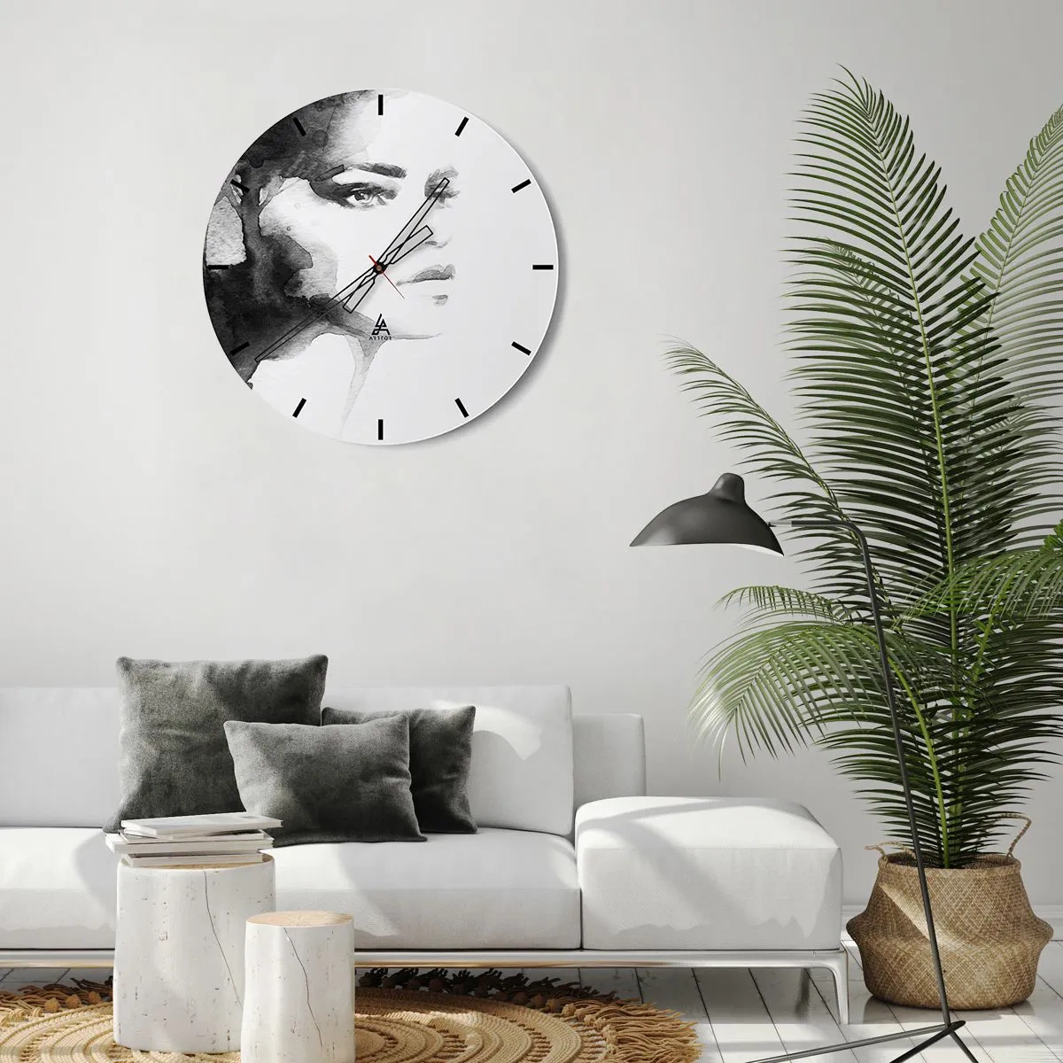 Vægur, Uret - Lavet af mystik og tåge - 40x40 cm