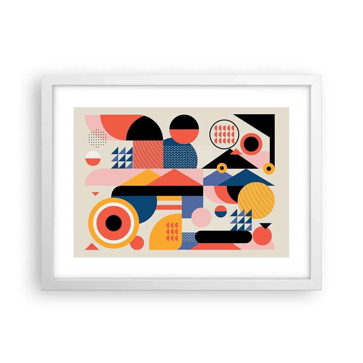 Plakat i hvid ramme - Komposition: Leg - 40x30 cm