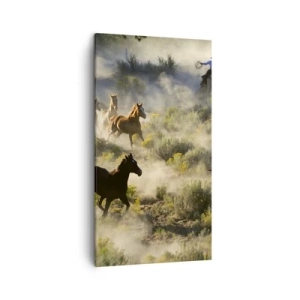 Lærredstryk - Billede på lærred - Rivalisering - frihed eller maskulin kraft? - 45x80 cm