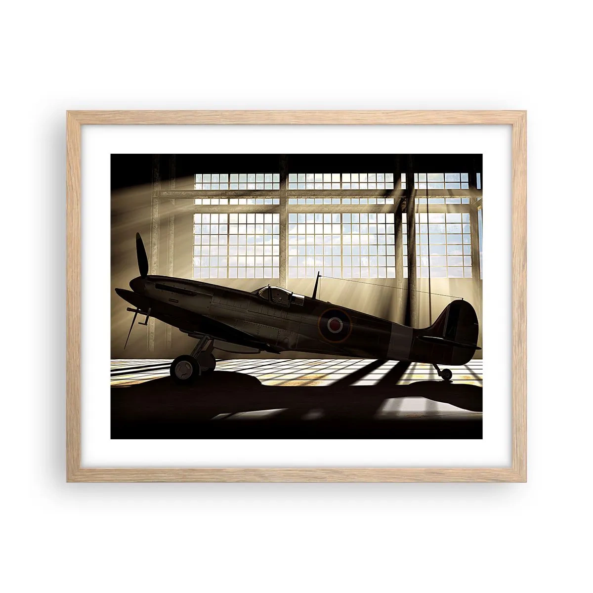 Plakat i ramme af lyst egetræ - Resten af krigeren - 50x40 cm