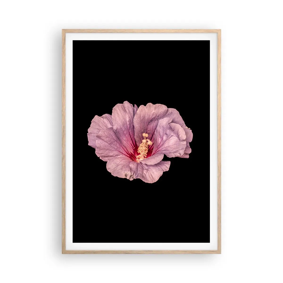 Plakat i ramme af lyst egetræ - Lige i hjertet - 70x100 cm