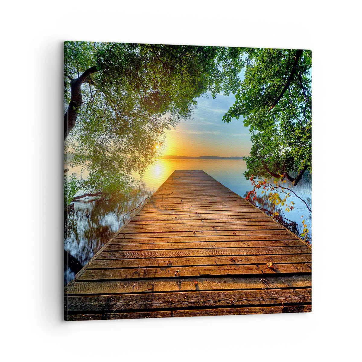 Lærredstryk - Billede på lærred - Tag dig god tid, sæt dig ned - 50x50 cm