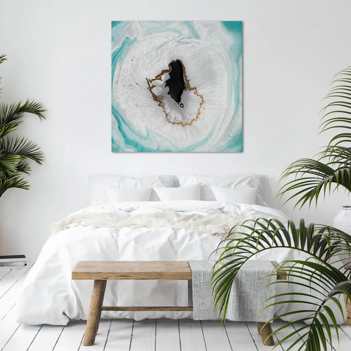 Lærredstryk - Billede på lærred - Kom indenfor - 40x40 cm