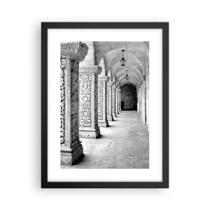 Plakat i sort ramme - Og hvor går det hen...? - 30x40 cm