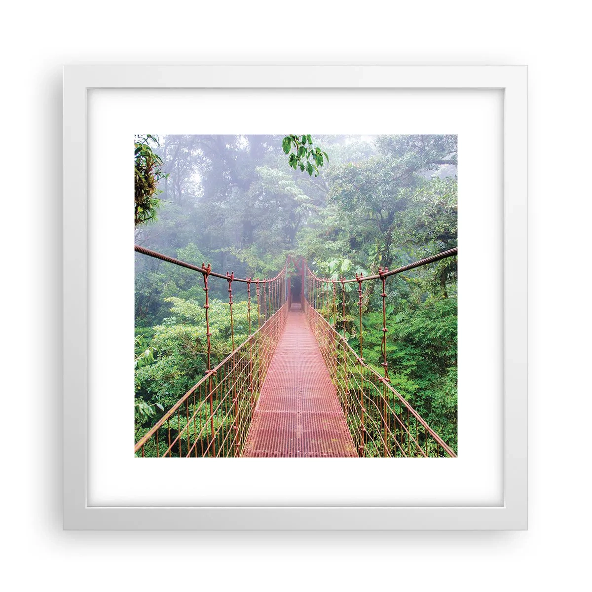 Plakat i hvid ramme - Ophængt over kronerne - 30x30 cm