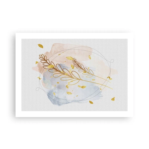 Plakat - En gylden eksplosion - 70x50 cm