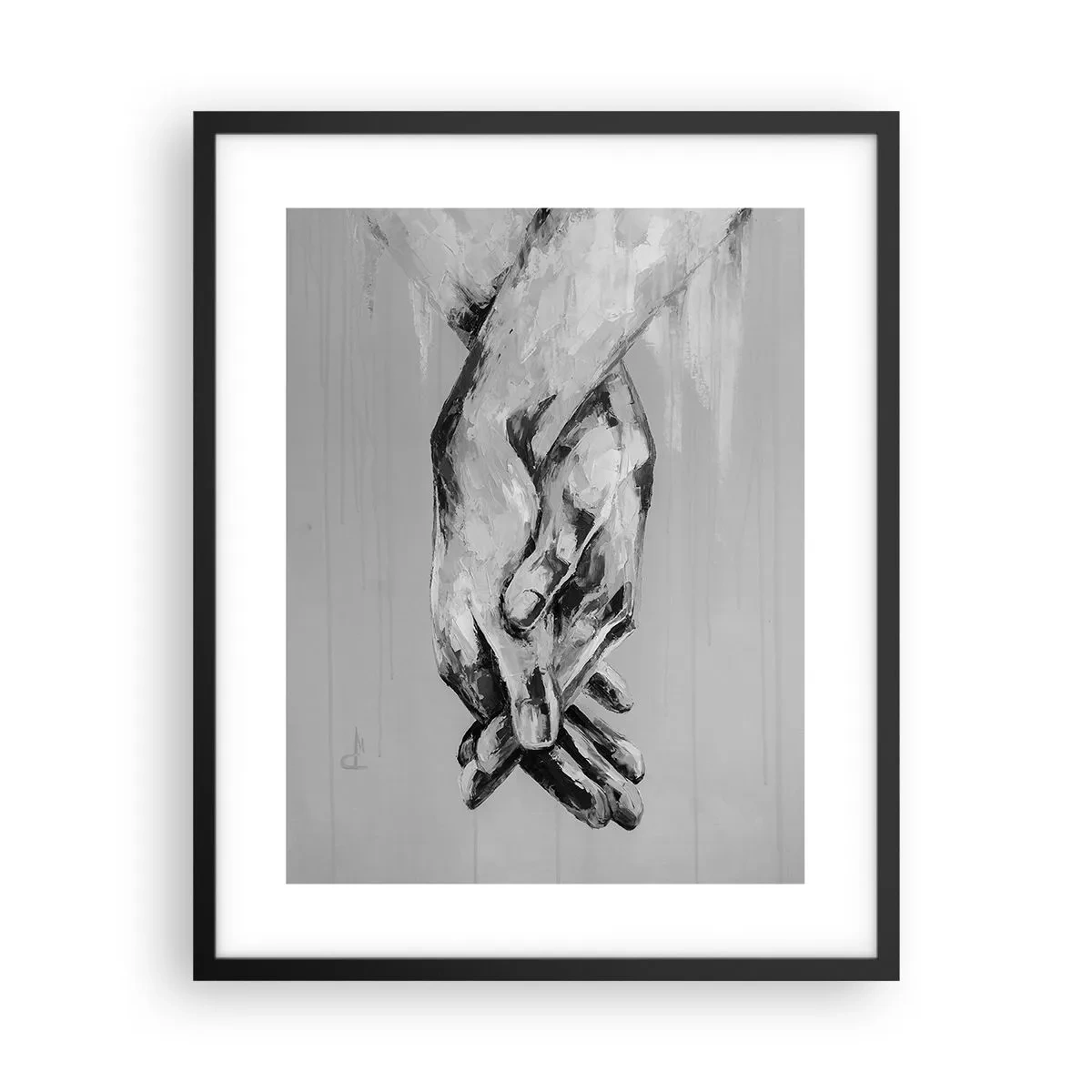 Plakat i sort ramme - Begyndelsen ... - 40x50 cm