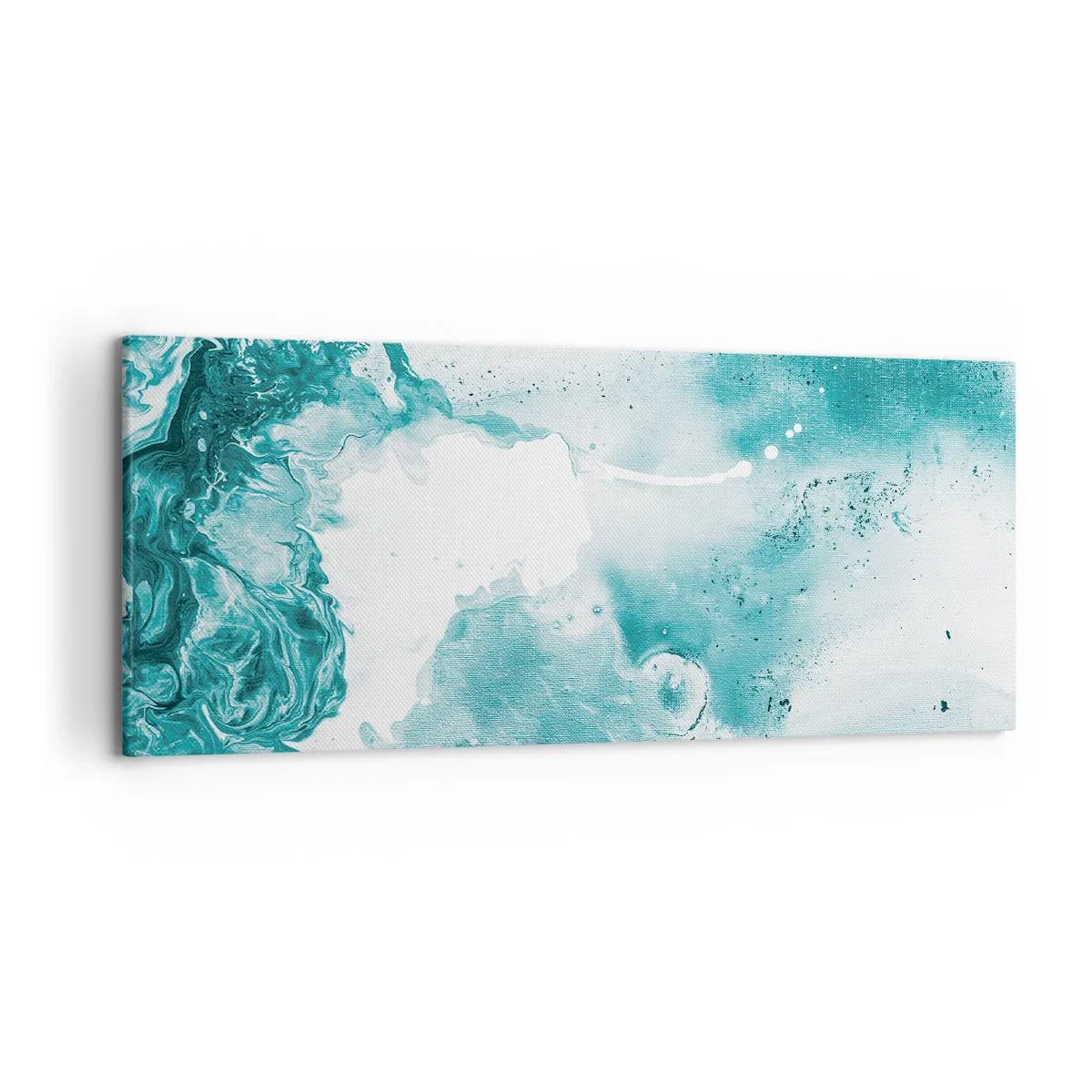 Lærredstryk - Billede på lærred - Blå oversvømmelsesflader - 120x50 cm