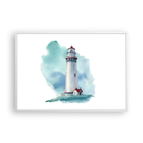 Plakat i hvid ramme - Det blås blide søster - 100x70 cm