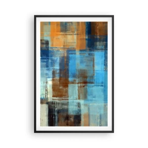 Plakat i sort ramme - Gennem det blå slør - 61x91 cm