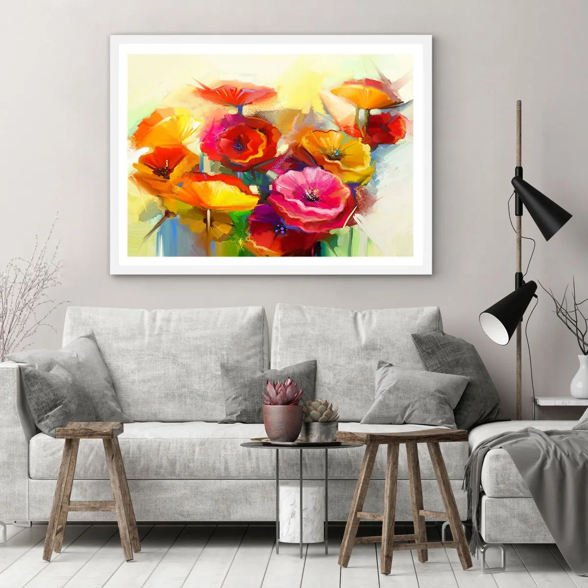 Plakat i hvid ramme - Ikke kun rødt - 50x40 cm