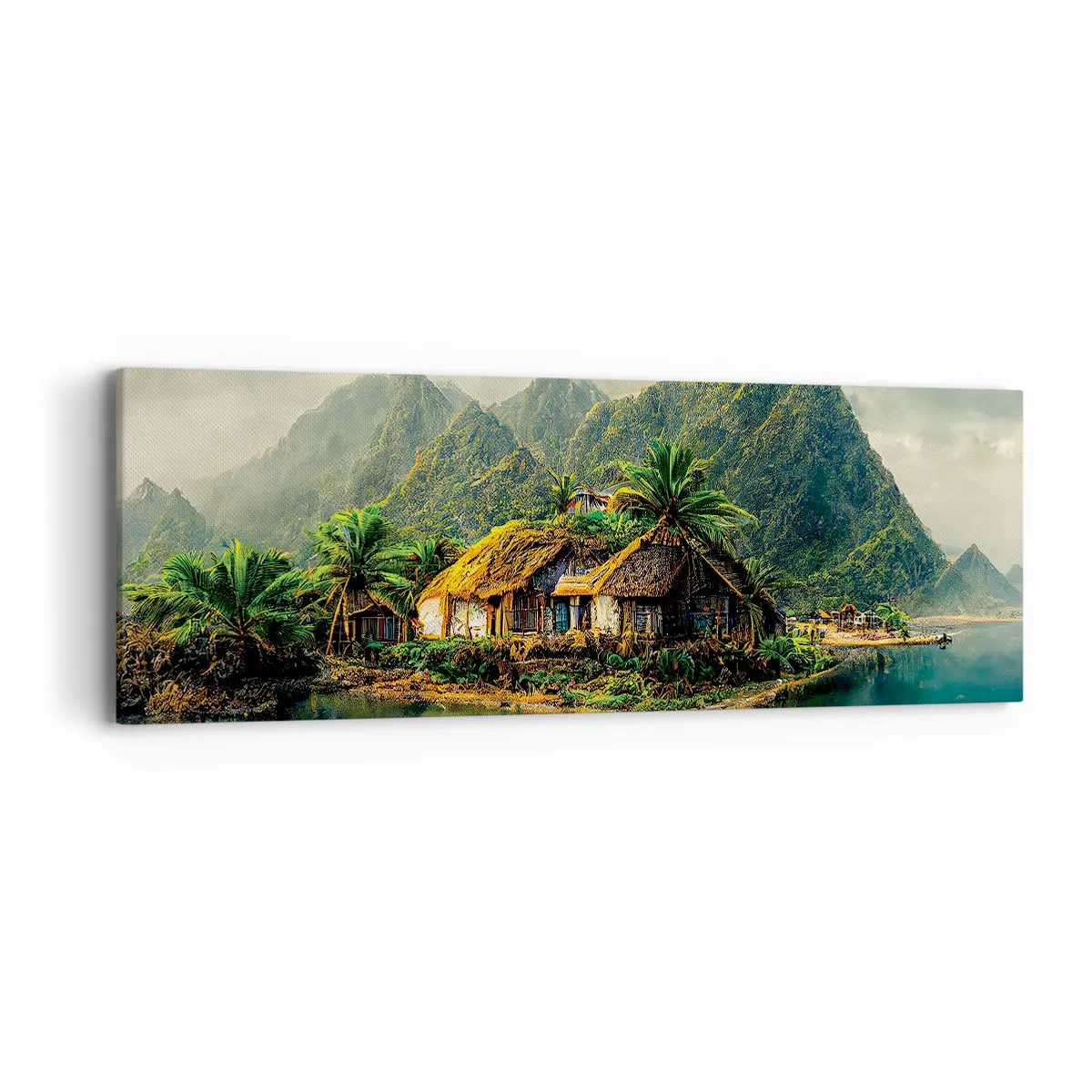 Lærredstryk - Billede på lærred - Tropisk paradis - 90x30 cm