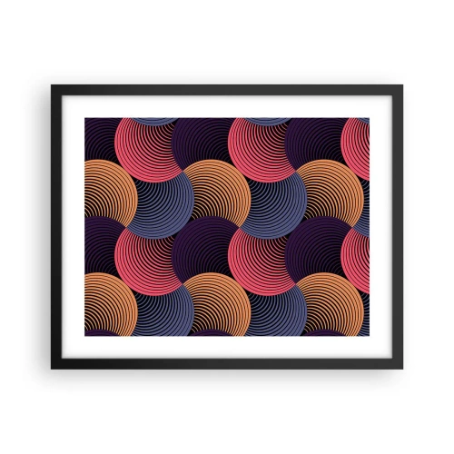 Plakat i sort ramme - I en cirkulær rytme - 50x40 cm