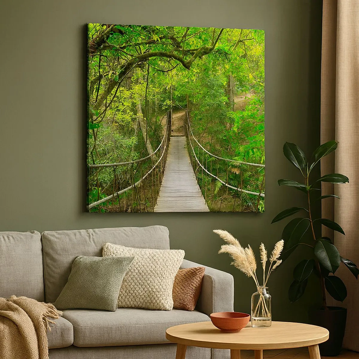 Lærredstryk - Billede på lærred - Fordi der vokser en slyngplante i haven - 30x30 cm