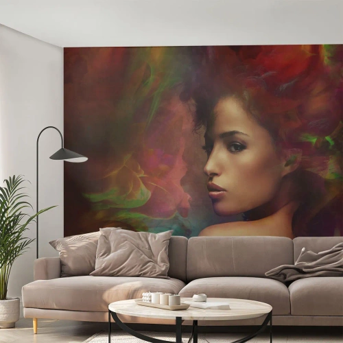 Fototapet Standard Eco - Smukkere end en regnbue, sart som tåge - Kvinde, Kvindens ansigt, Legeme - 350x256 cm
