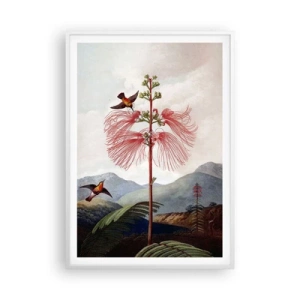 Plakat i hvid ramme - I et tropisk paradis - 70x100 cm