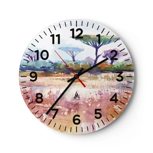 Vægur, Uret - Savannens farver - 30x30 cm