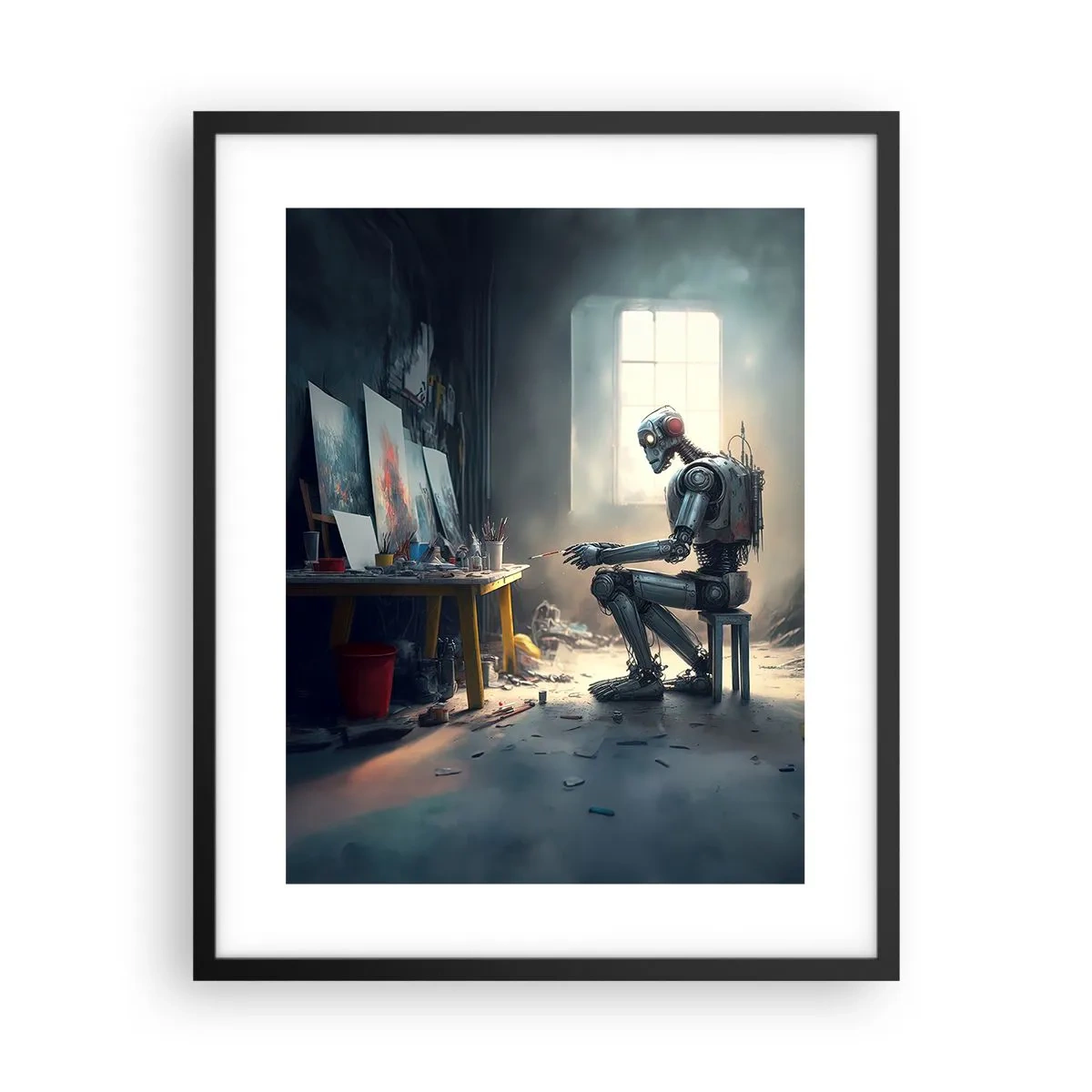 Plakat i sort ramme - Den skabende handling - 40x50 cm