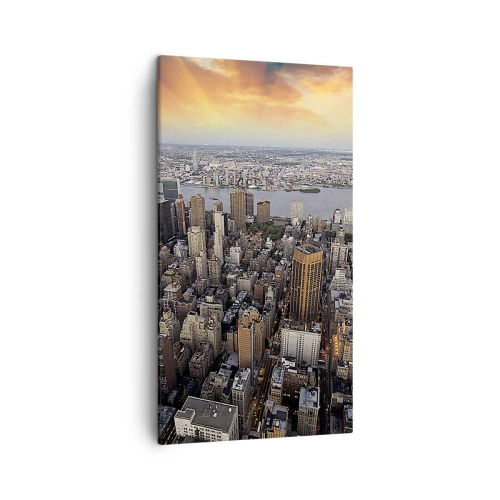 Lærredstryk - Billede på lærred - Tidens bankende hjerte - 45x80 cm