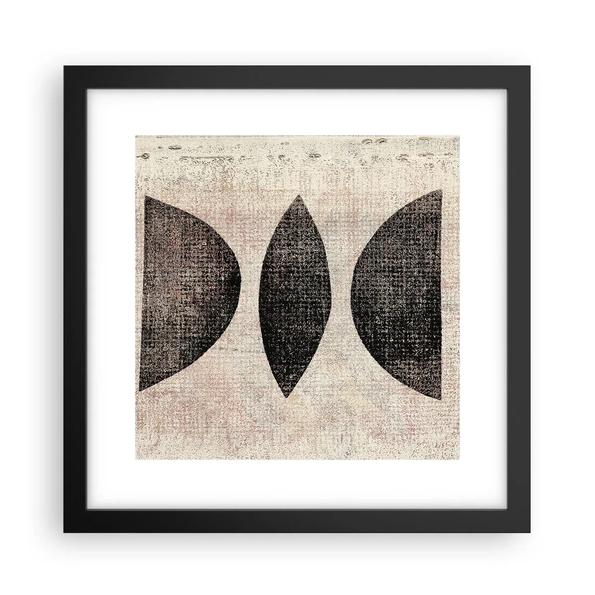 Plakat i sort ramme - Etnisk abstraktion - 30x30 cm