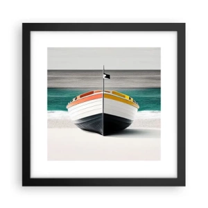 Plakat i sort ramme - På sin plads - 30x30 cm
