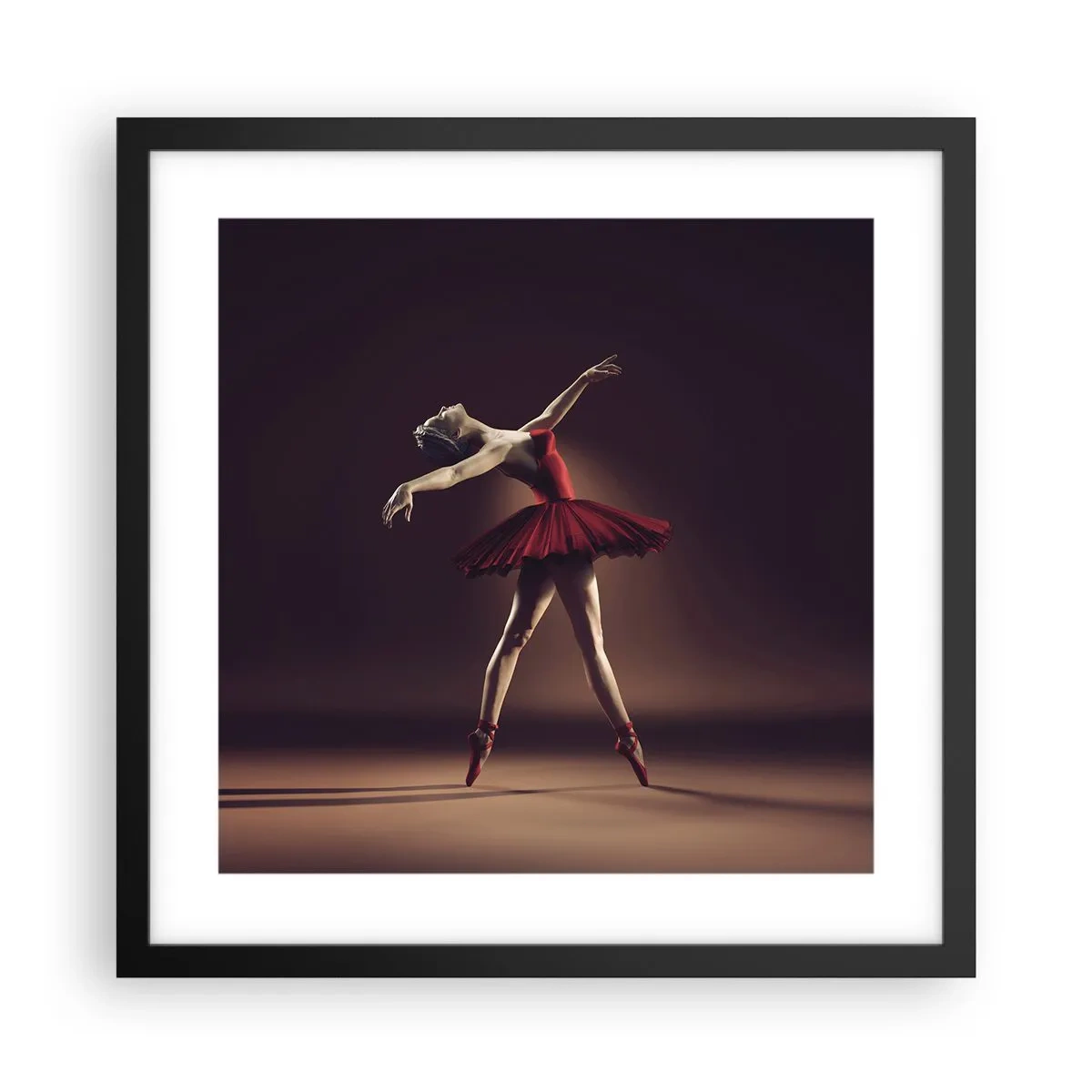 Plakat i sort ramme - Prima ballerina - 40x40 cm