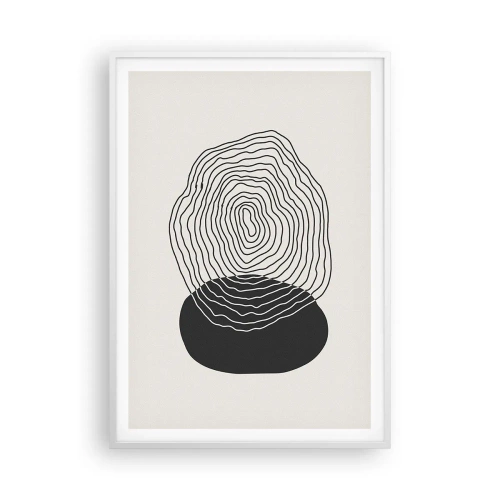 Plakat i hvid ramme - Varighed og vibration - 70x100 cm