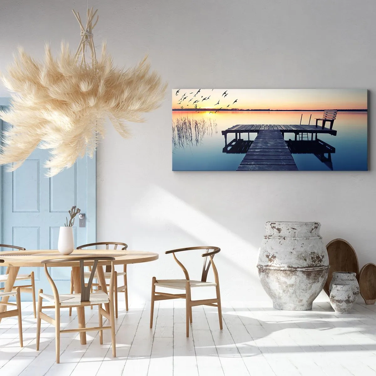 Lærredstryk - Billede på lærred - Det var en god dag - 90x30 cm