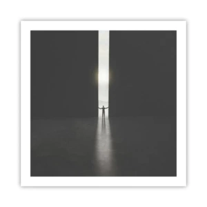 Plakat - Et skridt mod en lys fremtid - 60x60 cm
