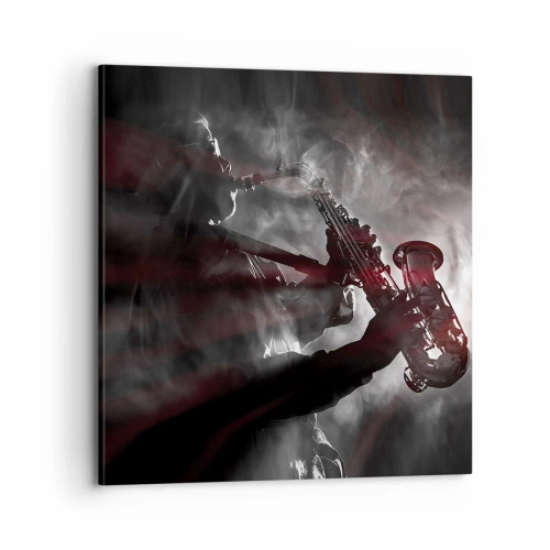 Lærredstryk - Billede på lærred - I jazzens dampe - 70x70 cm