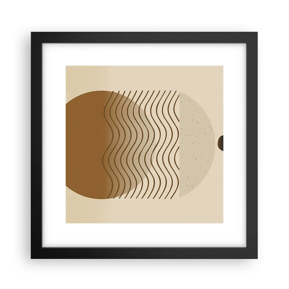Plakat i sort ramme - Om geometriske figurers oprindelse - 30x30 cm