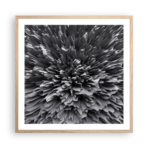 Plakat i ramme af lyst egetræ - Det kan ikke blive skarpere end dette - 60x60 cm