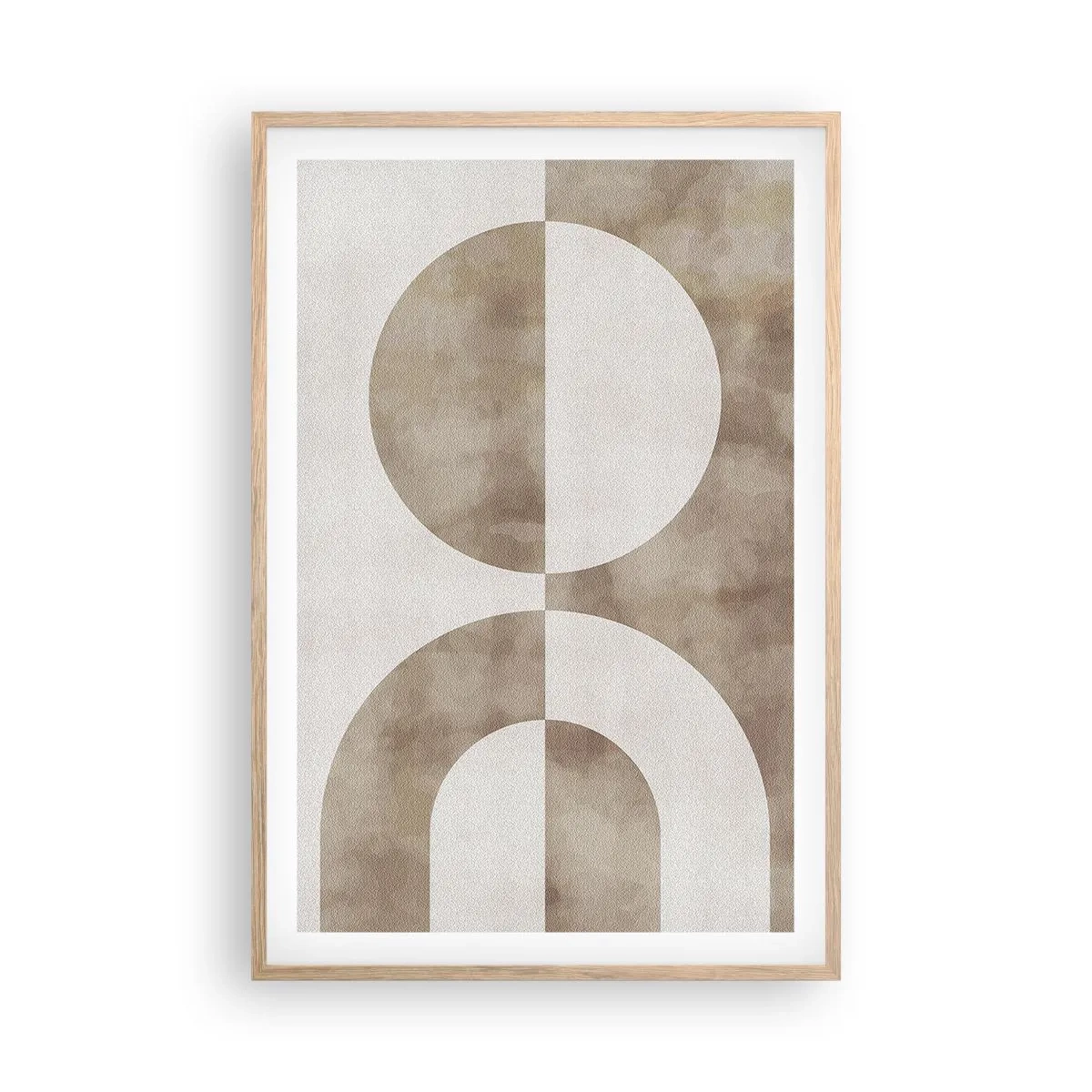 Plakat i ramme af lyst egetræ - Ligheder og forskelle - 61x91 cm