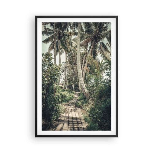 Plakat i sort ramme - Palmeallé - 61x91 cm