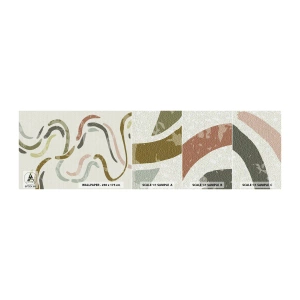 Prøve Fototapet Selvklæbende Deluxe Sticker - Abstraktionens glade dans - Pastel, Minimalistisk, Lyse - 100x30 cm