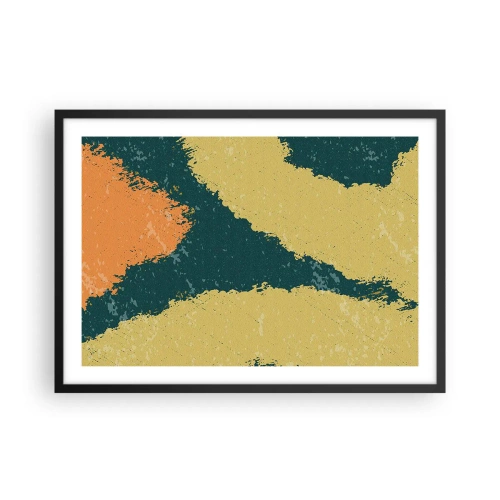 Plakat i sort ramme - Abstraktion - i slowmotion - 70x50 cm