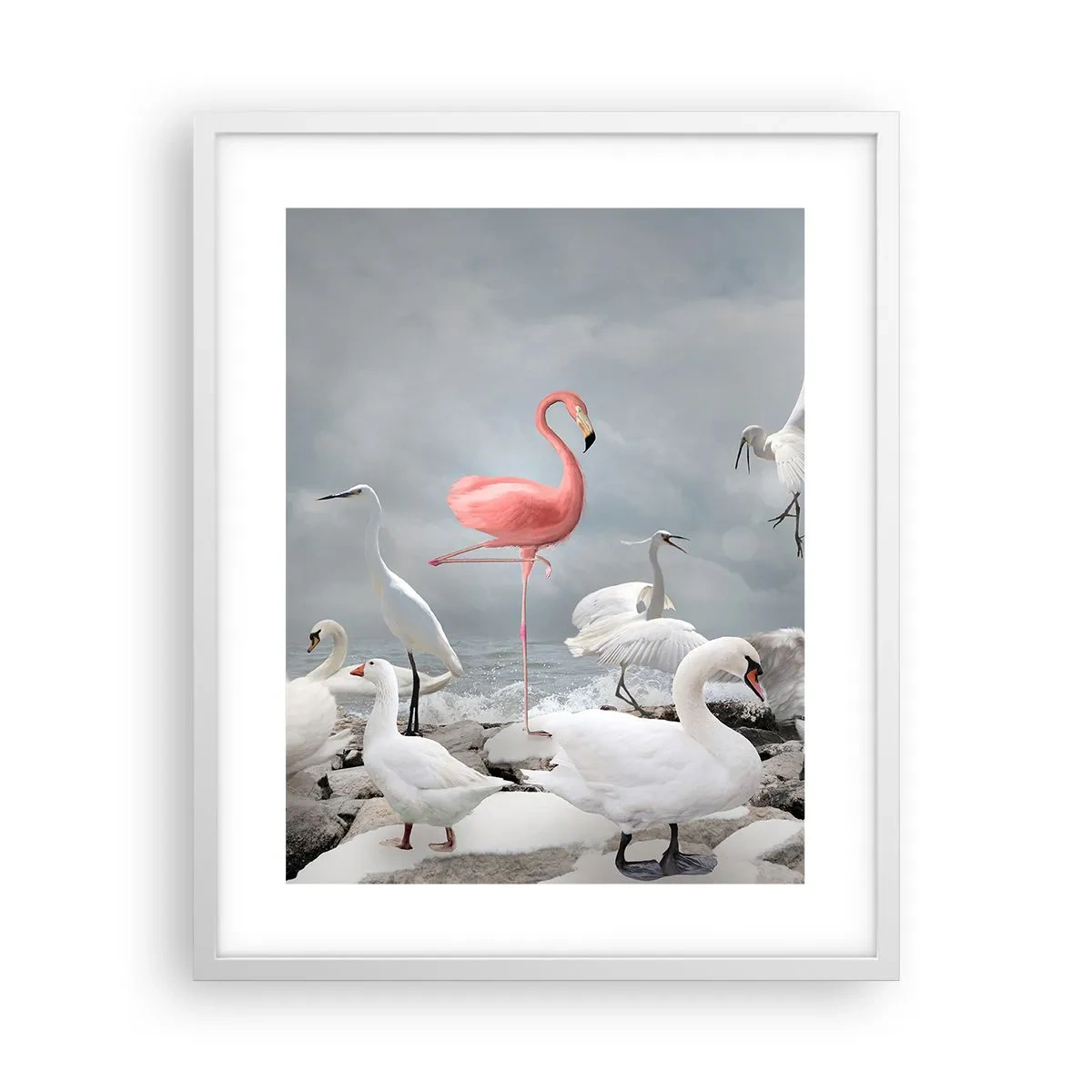 Plakat i hvid ramme - Hvor kommer jeg fra? - 40x50 cm