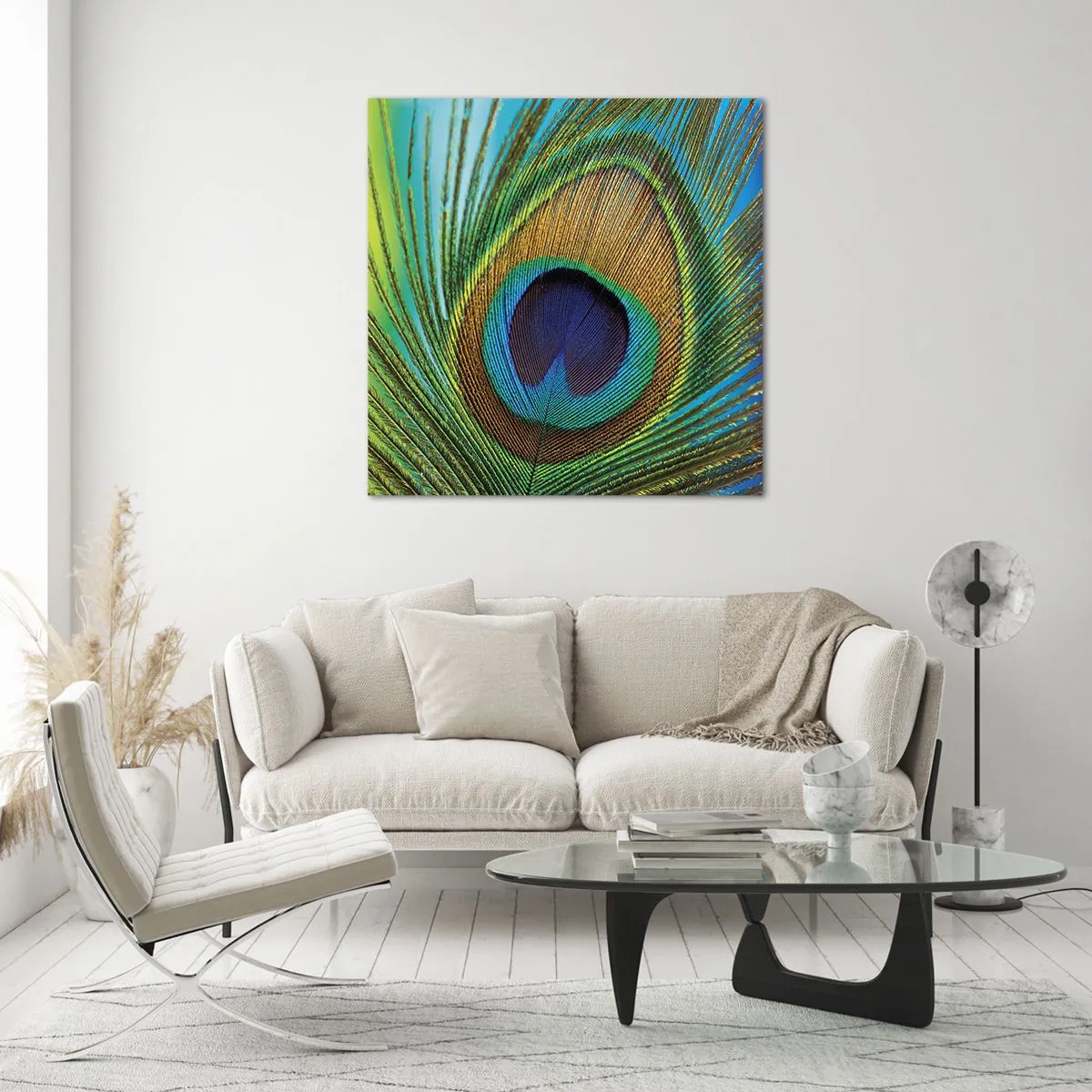 Billede på glas - Øje mod øje - 60x60 cm